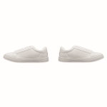 Baskets en cuir synthétique avec semelle en caoutchouc taille 41 couleur blanc septième vue