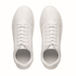 Baskets en cuir synthétique avec semelle en caoutchouc taille 41 couleur blanc neuvième vue