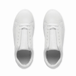 Baskets en cuir synthétique avec semelle en caoutchouc taille 41 couleur blanc