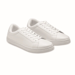 Baskets en cuir synthétique avec semelle en caoutchouc taille 41 couleur blanc
