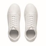 Baskets en cuir synthétique avec semelle en caoutchouc taille 43 couleur blanc neuvième vue