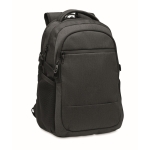 Sac à dos RPET pour ordinateur, plusieurs poches rembourrées de 15´´ couleur noir