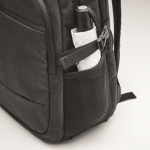 Sac à dos RPET pour ordinateur, plusieurs poches rembourrées de 15´´ couleur noir cinquième vue photographique