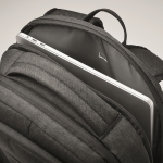 Sac à dos RPET pour ordinateur, plusieurs poches rembourrées de 15´´ couleur noir septième vue photographique