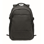 Sac à dos RPET pour ordinateur, plusieurs poches rembourrées de 15´´ couleur noir