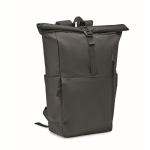 Sac à dos pour ordinateur en polyester RPET fermeture roll top de 15´´ couleur noir