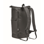 Sac à dos pour ordinateur en polyester RPET fermeture roll top de 15´´ couleur noir deuxième vue