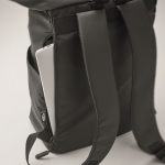 Sac à dos pour ordinateur en polyester RPET fermeture roll top de 15´´ couleur noir sixième vue photographique