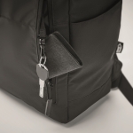 Sac à dos pour ordinateur en polyester RPET fermeture roll top de 15´´ couleur noir septième vue photographique
