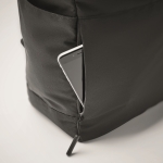 Sac à dos pour ordinateur en polyester RPET fermeture roll top de 15´´ couleur noir vue thématique photographique