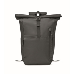 Sac à dos pour ordinateur en polyester RPET fermeture roll top de 15´´ couleur noir neuvième vue