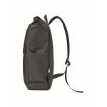 Sac à dos pour ordinateur en polyester RPET fermeture roll top de 15´´ couleur noir