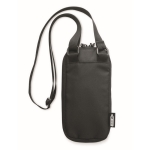 Sac à bandoulière pour smartphone en polyester RPET avec sangle couleur noir deuxième vue