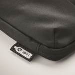 Sac à bandoulière pour smartphone en polyester RPET avec sangle couleur noir cinquième vue photographique