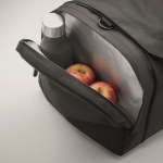 Grand sac de sport ou de voyage avec plusieurs compartiments et sangle couleur noir quatrième vue photographique