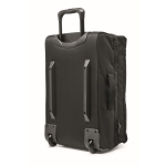 Valise publicitaire RPET 600D avec base rigide et double compartiment couleur noir troisième vue