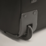 Valise publicitaire RPET 600D avec base rigide et double compartiment couleur noir sixième vue photographique
