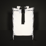 Sac à dos à roulettes en polyester réfléchissant pour ordinateur 15´´ couleur argenté mat troisième vue photographique