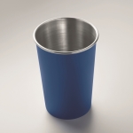 Gobelet personnalisé réutilisable en acier inoxydable recyclé 300ml couleur bleu roi troisième vue photographique
