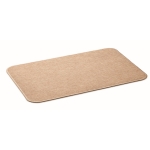 Paillasson personnalisable en lin avec support antidérapant 58x38cm couleur beige