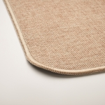 Paillasson personnalisable en lin avec support antidérapant 58x38cm couleur beige troisième vue photographique