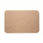 Paillasson personnalisable en lin avec support antidérapant 58x38cm couleur beige cinquième vue