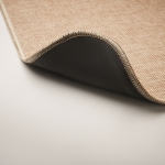 Paillasson personnalisable en lin avec support antidérapant 58x38cm couleur beige sixième vue photographique