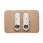 Paillasson personnalisable en lin avec support antidérapant 58x38cm couleur beige septième vue