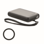 Chargeur magnétique sans fil 5W et powerbank solaire 5000 mAh couleur noir