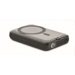 Chargeur magnétique sans fil 5W et powerbank solaire 5000 mAh couleur noir deuxième vue
