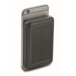 Chargeur magnétique sans fil 5W et powerbank solaire 5000 mAh couleur noir troisième vue
