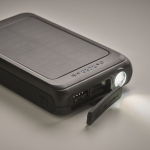 Chargeur magnétique sans fil 5W et powerbank solaire 5000 mAh couleur noir sixième vue photographique