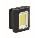 Mini torche COB rechargeable avec 6 modes, clip et fermeture magnétique couleur noir