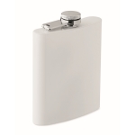 Flasque en acier inoxydable recyclé, impression quadrichromie 190ml couleur blanc