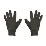 Gants de sport tactiles en polyester pour l´utilisation du smartphone couleur noir