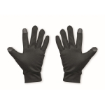 Gants de sport tactiles en polyester pour l´utilisation du smartphone couleur noir deuxième vue