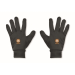 Gants de sport tactiles en polyester pour l´utilisation du smartphone couleur noir vue principale