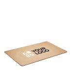 Tapis de souris personnalisé avec logo en papier recyclé antidérapant couleur beige vue avec zone d'impression