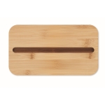 Boîte repas en PP recyclé, 2 niveaux + séparateur + couverts 2x400ml couleur blanc cinquième vue