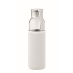 Gourde en verre recyclé avec manchon et bouchon antifuite 500ml couleur beige