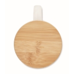 Tasses personnalisées en verre recyclé avec couvercle en bambou 300ml couleur transparent huitième vue