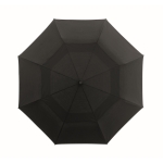 Parapluie pliant personnalisé avec logo en polycoton 190T Ø99 couleur noir cinquième vue