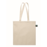 Sac personnalisable en coton équitable 180 g/m2 Thin FairTrade couleur beige troisième vue