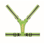 Gilet réfléchissant réglable avec diodes électroluminescentes couleur vert deuxième vue