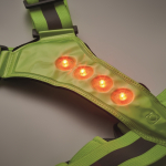 Gilet réfléchissant réglable avec diodes électroluminescentes couleur vert sixième vue photographique
