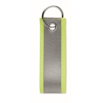 Porte-clés personnalisé en polyester réfléchissant et promotionnel couleur jaune fluorescent deuxième vue