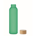 Gourde personnalisée en verre colorée 500ml Crystal Resistant couleur vert transparent cinquième vue
