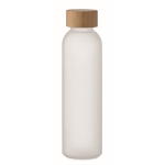 Gourde personnalisée en verre colorée 500ml Crystal Resistant couleur blanc transparent