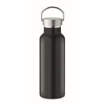 Gourde étanche en acier recyclé avec bouchon et poignée 500ml couleur noir
