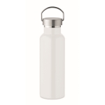 Gourde étanche en acier recyclé avec bouchon et poignée 500ml couleur blanc